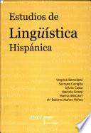 libro Estudios De Lingüística Hispánica